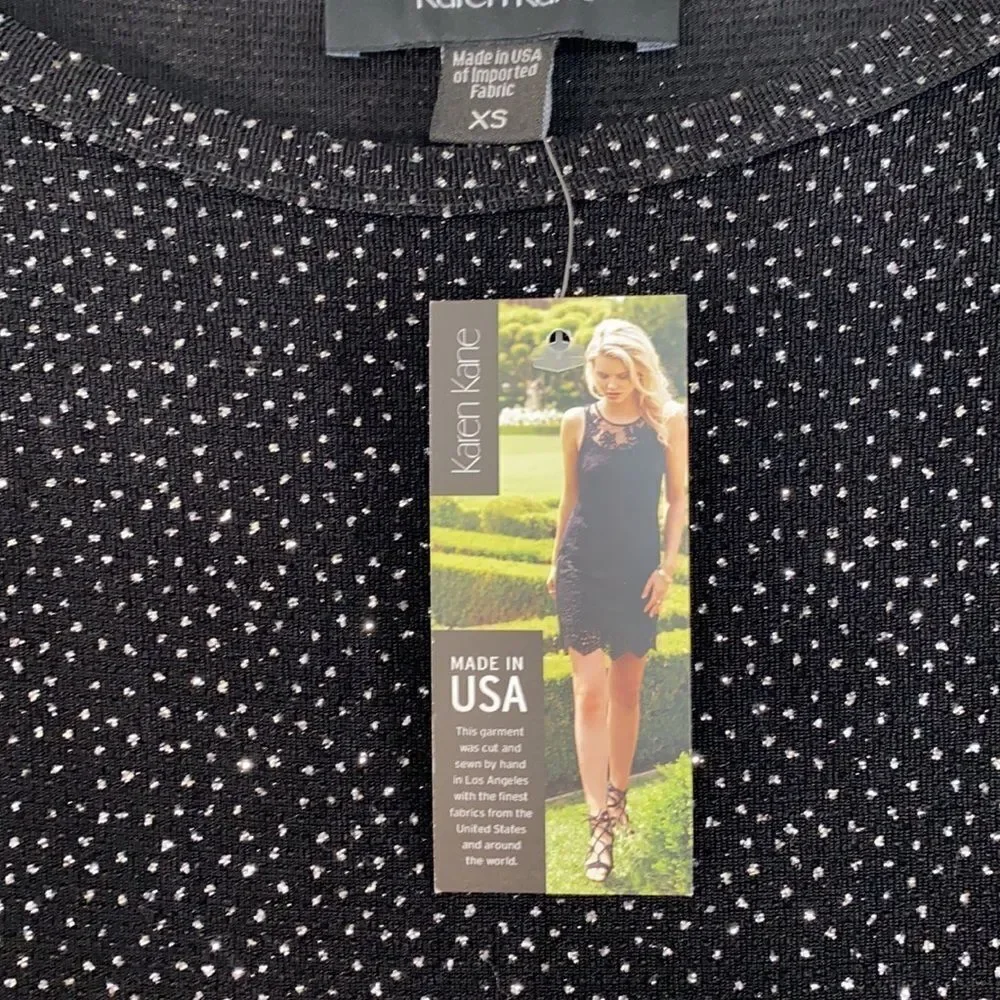 Karen Kane Sparkle Knit Angled Hem Top